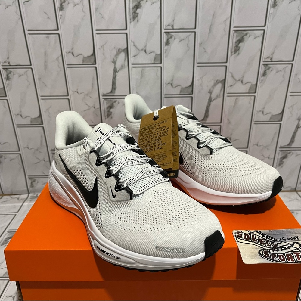 New Nike Air Zoom Pegasus 41 Running Training Gym Shoes Womens White Black - Picture 2 of 11